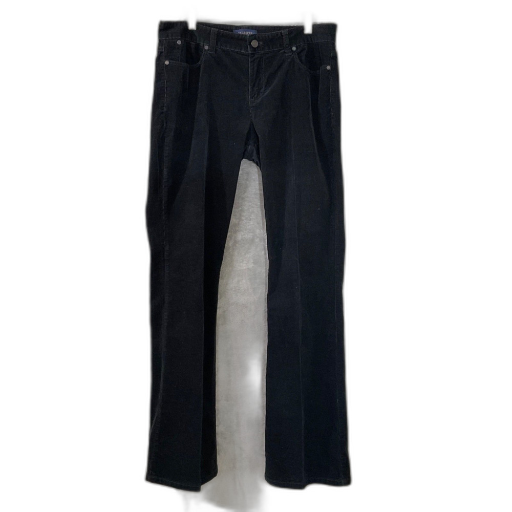 Talbots Signature Boot Corduroy Pants jeans Women's Size 8 Black